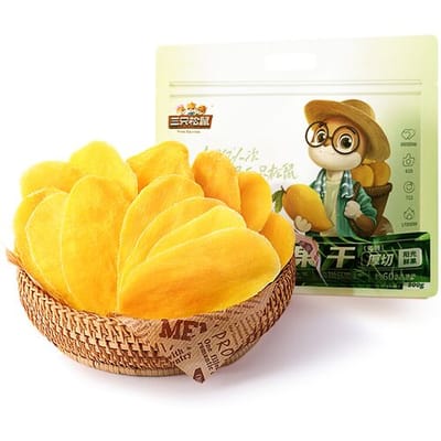 Three Squirrels Gedroogde Mango Zak 500g - Heerlijke Zoete Snack Vol Vitamine voor Een Energieke Dag
