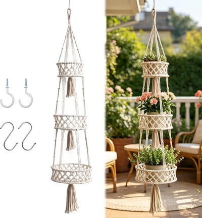 Hangpot hangpot met haak boho hangpot planten hangmand planten plantenstandaard plantenhouder voor