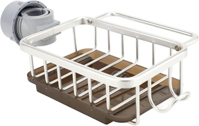 Gootsteen Organizer - Keuken Caddy - Keuken Opruimen - Verstelbaar en Roestvrij - 28x16x7 cm