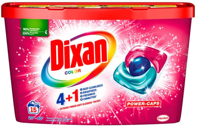 Dixan - Wasmiddelcapsules - Voor gekleurde was - 15 wasbeurten - 1 stuk