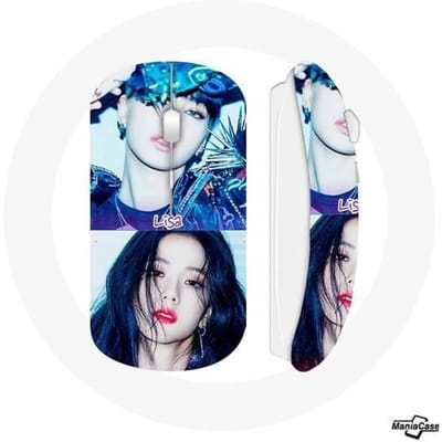 Wireless Mouse Blackpink K-pop Group Girls Lisa en Jisoo Lovesick-meisjes maken een poster voor het album