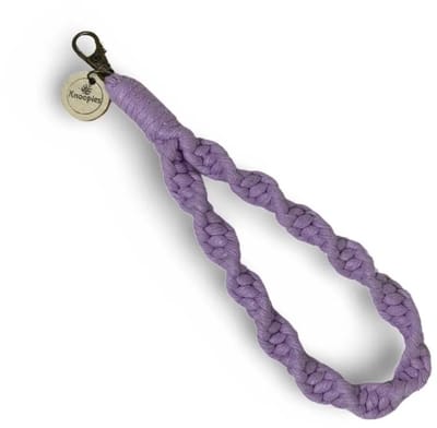 Macramé Pols Keycord - Twist - Lila - Katoenkoord - Prijs per Stuk - Inclusief Verzendkosten