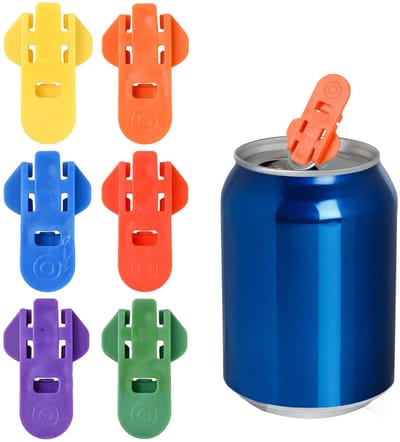 Blikopener, handmatige eenvoudige opener, handmatige ringopener, kunststof blikopener voor het openen van dranken, 6 kleuren, voor bier, frisdrank, dranken