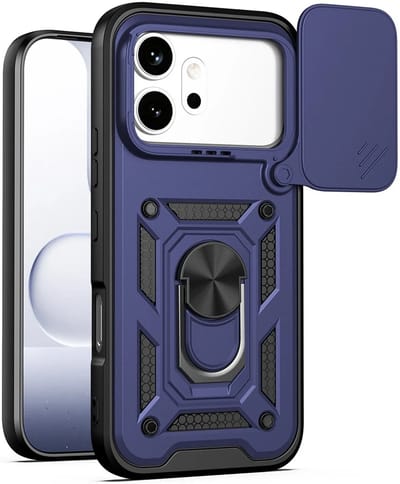 Hoesje geschikt voor HONOR 600/600 Pro - Phonesta CamShield Back Cover met Camera Slider - Blauw