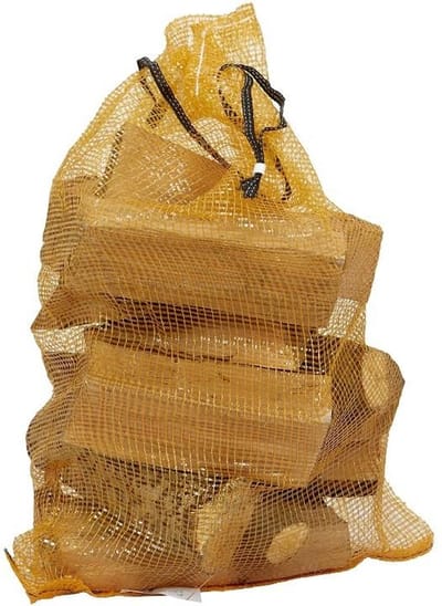 10x | Sterke netzak met koord 50x72 cm | 40 liter | Zonder brandhout