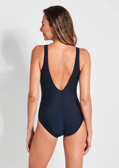 Shaping badpak - blauw / gedess. - Gr. 40 B van Goldner Fashion