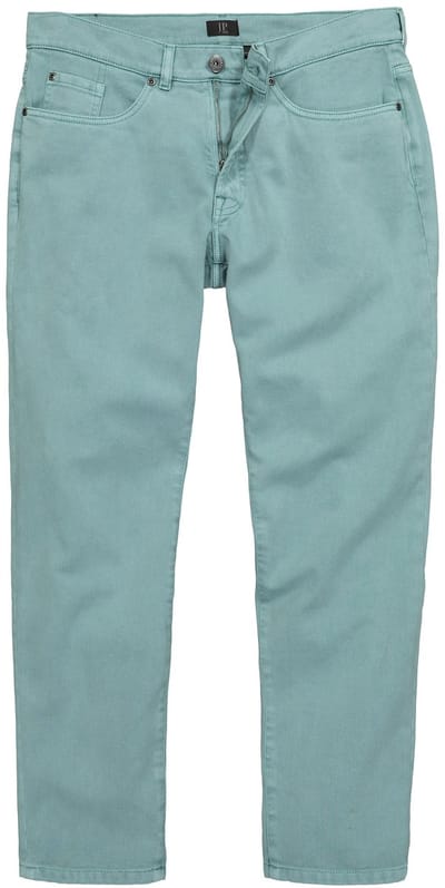 JP 1880 - Heren - colorjeans 5-pocket toelopende Loose Fit tot 72 - Grijs turkoois - Maat 54