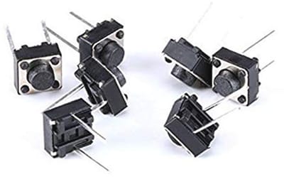 100-pack 2-pins DIP Momentary Tactiele Toetsdrukknop 6x6x5mm