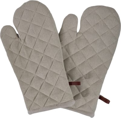 Picnic Ovenwanten set van 2 stuks 100% katoen | Richmond Canyon | Ovenhandschoen Beige | 15x32cm