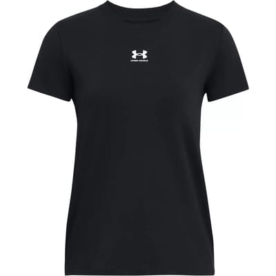 Under Armour UA Rival Core SS-BLK Dames Sportshirt - Zwart - Wit