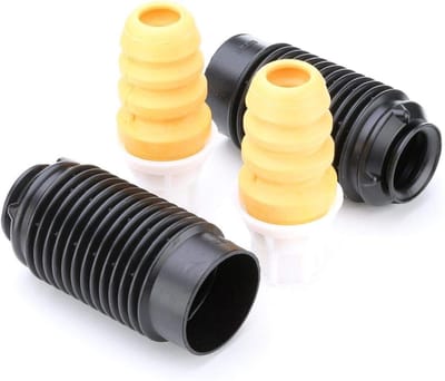 Schokdemper Beschermingsset - Stofhoes Set - Wegligging Verbeteren - Optimale Dempingscontrole - Voorzijde - Zwart