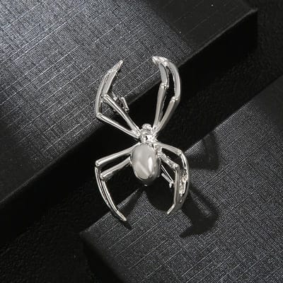 Mode Dames Heren Spin Kristal Parel Broche Speld Trendy Unisex Kleding Jas Metaal Insect Badges Gesp Feest Broches Spelden gray