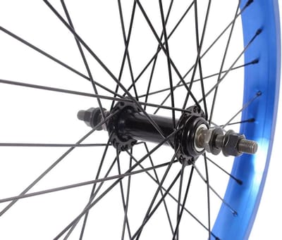 BMX Voorwiel - Aluminium Wiel - Fiets Reparatie - Blauw Geanodiseerd - 20 Inch - Blauw