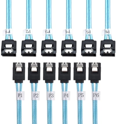aladdien - SAS naar SATA Kabel - 7 Pin Connector - 6 Gbit/s Snelheid - 50cm - RAID Kabel - Betrouwbare verbinding - Geschikt voor externe opslag - I...