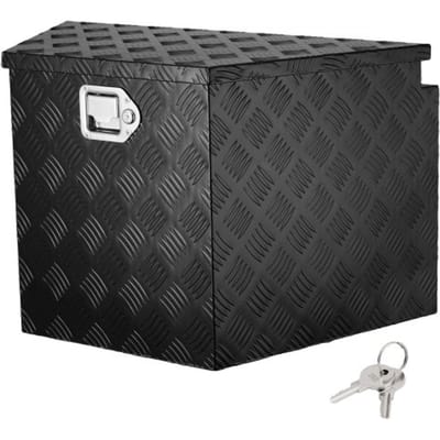 VEVOR Trailer Disselbak Trailer Box Gereedschapskist 737 x 410 x 460 mm, Aluminiumlegering Trailer Box Opbergruimte met Slot & Sleutels, Trailer Disselbak Gereedschapskist voor RV etc.