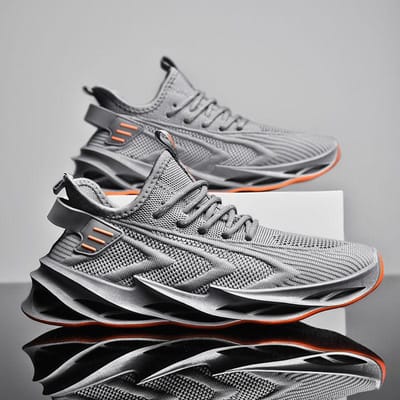 Herenschoenen Nieuwe Lente Casual Sportschoenen Heren Mesh Ademend Trendy Studenten Hardloopschoenen 44 gray