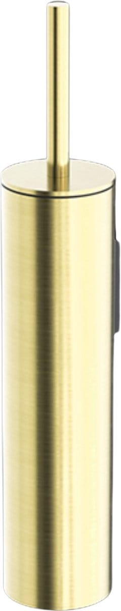 Owen & Finch RVS Toiletborstel met Wandhouder – Geborsteld Champagne Goed | Brushed Champagne Gold PVD – Luxe Zwarte Borstel