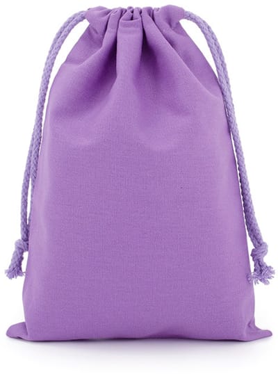 Set van 10 draagtassen, 7 x 10 cm, katoenen cadeauzakjes met trekkoord, geschikt voor verjaardagen, huwelijksgeschenken en sieraden.（Elegant Purple）