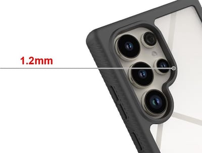 Just in Case hoesje geschikt voor Samsung Galaxy S24 Ultra Hoesje - 360° Full Protection Case met ingebouwde Screenprotector - Zwart