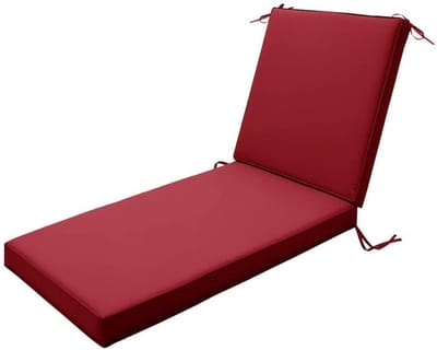 Ligstoelkussen - Tuinkussen Loungestoel - Buiten Ontspannen - Waterbestendig Ontwerp - 190 x 60 x 10 cm - Rood