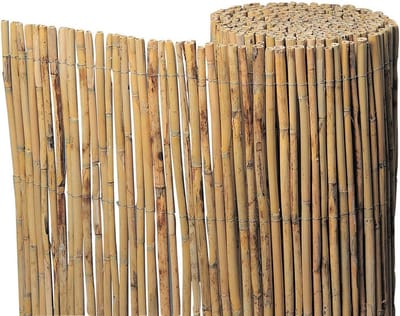 Bamboemat Tuinscherm - Rolgordijn Bamboe - Privacy Creëren - Dicht Gevlochten - 2x5 m - Natuurlijk