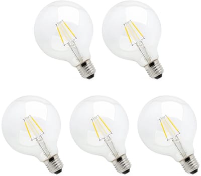 Spectrum Dimbare LED Lamp E27 4W - 230V - 380 Lumen - 2700K Warm Wit - Gezellig Licht - Dimbaar - Energiezuinig - 5 stuks