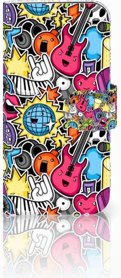 Samsung Galaxy A3 2017 Wallet Case met Pasjes Punk Rock