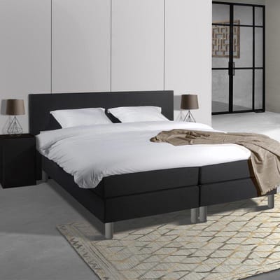 Anno 1588 Comforta Boxspringset - Pocketvering - Zwart - 140x210 cm - Inclusief dekbed + 2 kussens