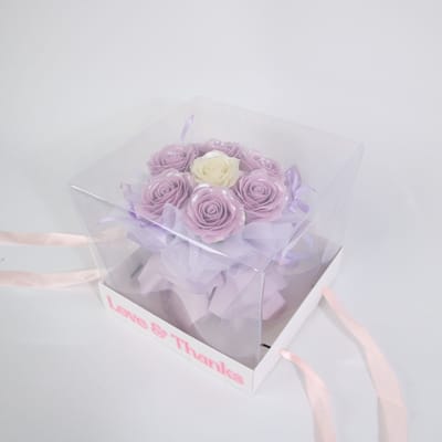 La Roselle Amsterdam Rozenboeket in Luxe Geschenkdoos – Kunstrozen Cadeau voor Haar – Inclusief Draagbox