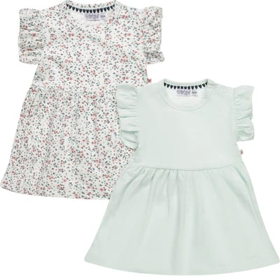 Dirkje-Meisjes Jurk ss- 2pack-Wit
