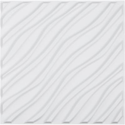 VEVOR 3D wandpanelen, set van 12, 50x50 cm PVC - Moderne minimalistische wandbekleding, 2,97 m² dekking, interieurdesign voor slaapkamers, woonkamers en speelkamers, mat wit