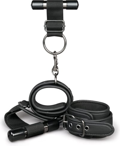 EasyToys - Over the Door Wrist Cuffs - Duurzaam - Bondage Set - Handboeien - BDSM Set - BDSM Toys - Rollenspel Erotiek - Erotisch Spel - Sex Toys voor Vrouwen en Mannen - Zwart