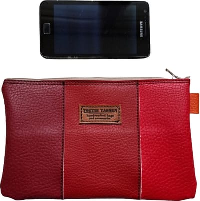 Toetie & Zo - Handgemaakte Etui - Leatherlook/Leer - Rood - Bordeau - Oranje - Bruin - Telefoontas - Makeuptas - Pennenetui - Medicijnhoesje
