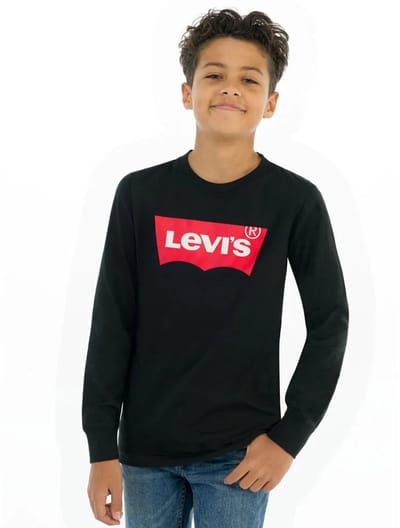 Levi´s ® Kids Batwing T-shirt Met Lange Mouwen Zwart 3 Years Jongens,Meisjes