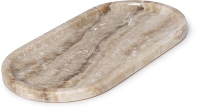 Marmer tray ovaal 30x15cm sandal onyx - MOOISA