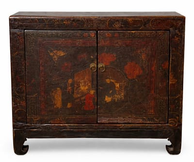 Fine Asianliving Antieke Chinese Kast Handbeschilderd B90xD38xH78cm Chinese Meubels Oosterse Kast
