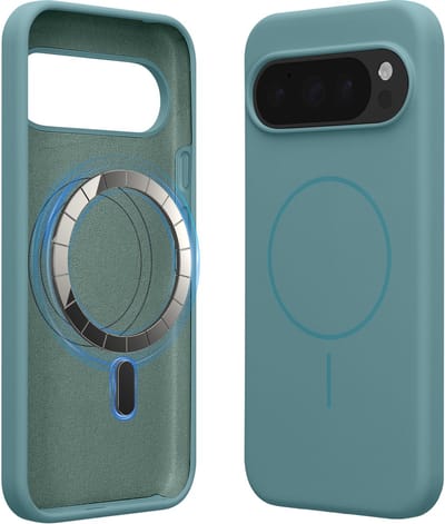kwmobile Telefoonhoesje voor Google Pixel 10 Pro XL - Hoes met siliconen randen en magnetische achterkant compatibel met MagSafe, in Arctische nacht