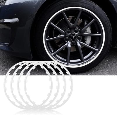 Velgbeschermers Set - Wielrand Bescherming - Auto Beschermen - Anti-Collision Anti-Scratch - 16-20 Inch Universeel - Wit