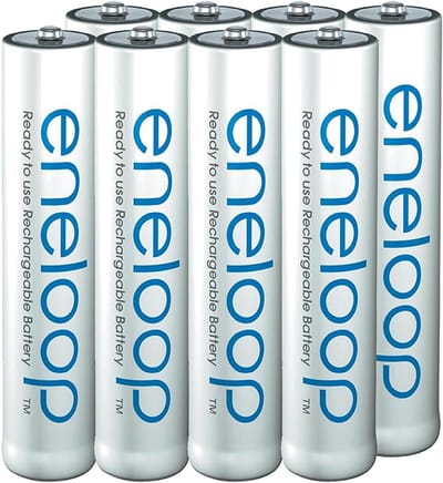 Oplaadbare Batterijen - Accu's NiMH - Apparaten Voeden - Langzaam Ontladend - 750 mAh - Blauw Wit