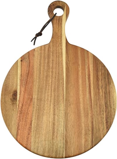 Houten Pizzaplank - Dienblad Keuken - Serveren van Gerechten - Glad Handvat - 41.8 cm Lengte - Natuurlijk Hout