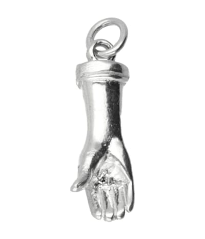 Zilveren Hand kettinghanger