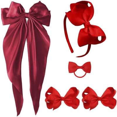Haarstrikken voor vrouwen, meisjes school haaraccessoires, elastische hoofdband haarclips kit, strik paardenstaart houder, haaraccessoires voor meisje Kerstmis verjaardagscadeaus