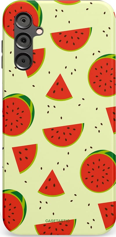 Casetastic Hoesje Geschikt voor Samsung A14 (5G/4G) - Stijlvolle Beschermende Duo-layer Case - Meloen Moment