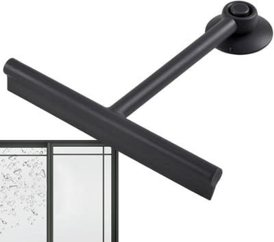 Douchewisser Multifunctioneel - Glasreiniger Trekker - Streeploos Reinigen - Flexibele TPE-punt - 22 x 21 cm - Zwart