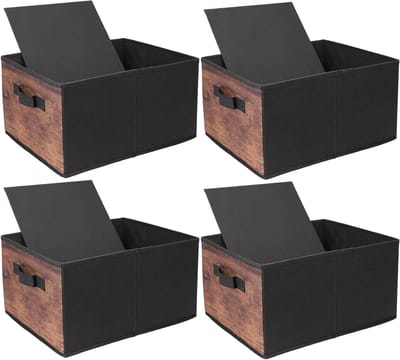Vouwbare Kledingkast met Opbergdozen, Set van 4, Ideaal voor Kleding, Handdoeken en Speelgoed, 39 x 29 x 20 cm