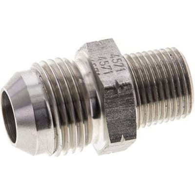 JIC  Dubbele Nippel UNF 7/8''-14 X 3/8'' NPT RVS 210bar