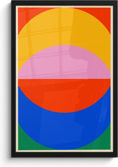 Poster in lijst - Fotolijst 40x60 cm - Posters - Bauhaus - Modern - Abstract - Retro - Kunst - Posterlijst zwart - Decoratie - Wanddecoratie woonkamer - Muurdecoratie slaapkamer