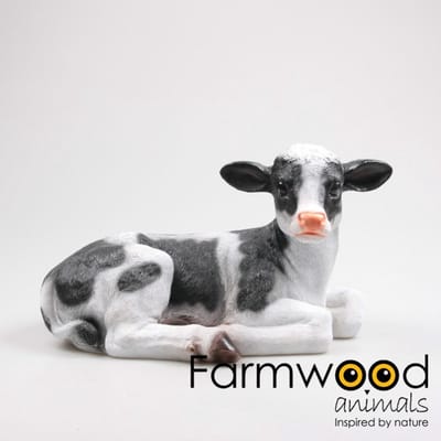 Farmwood Animals | koe kalf liggend | 46,5x28,5x27cm | FW 1066