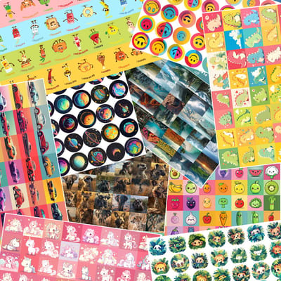 Beloningssticker voordeelset - 10 stickervellen met 400 stickers totaal