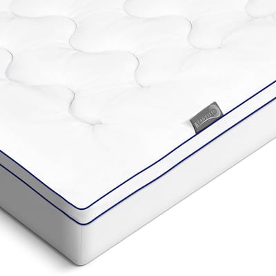 Beautissu BeauNuit MT Base - Matras Topper met geïntegreerde Strechcover 90x200 cm - 3cm Schuimgevulde Matrasbeschermer Anti-Slip voor Boxspring Bed & Matras tot 40cm